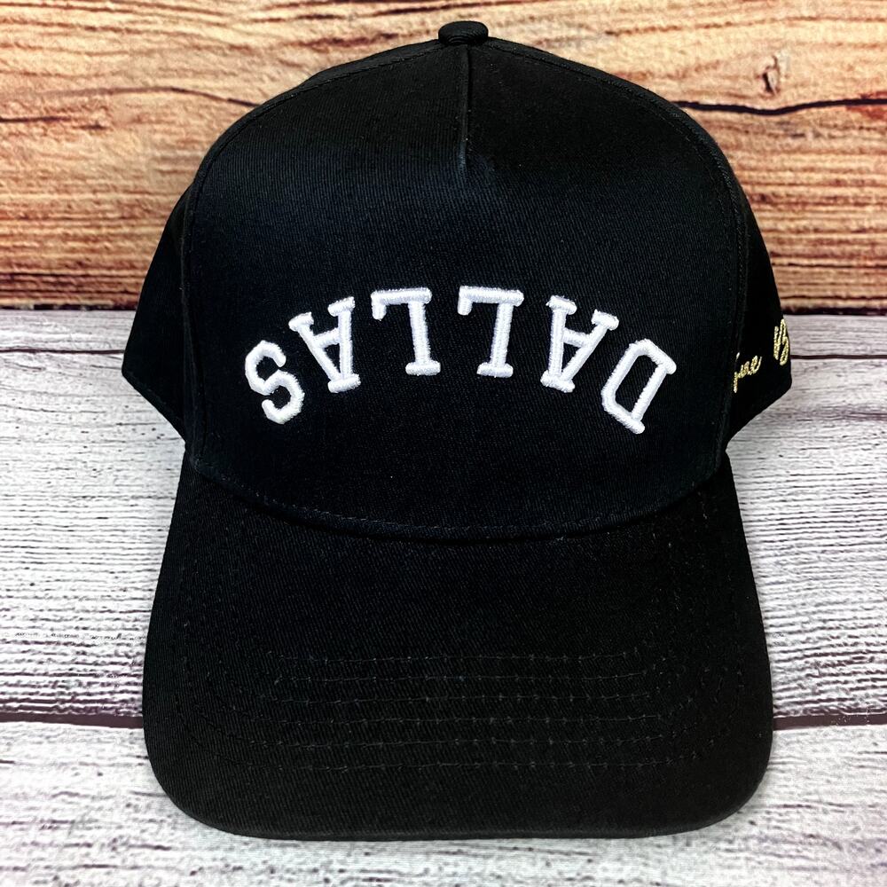 Dallas True Brvnd Black Adjustable Snapback Hat